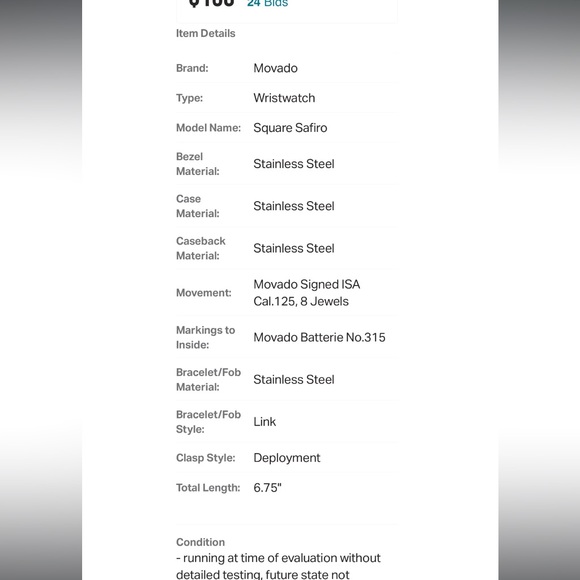 Movado Watch - Picture 10 of 10